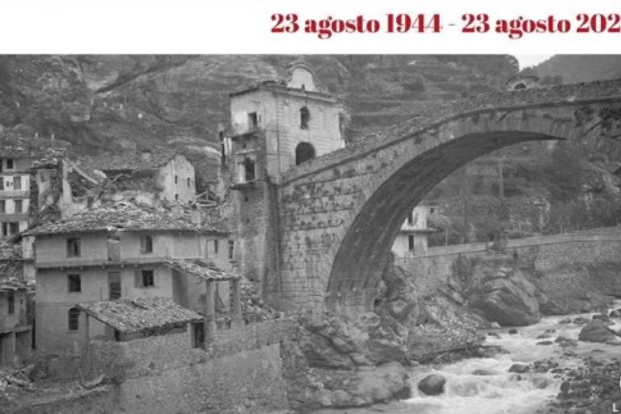 Ponte romano 79° Anniversario del Bombardamento di Pont-Saint-Martin