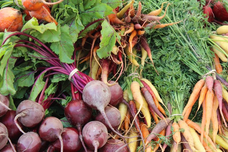 Vegetables Market of local products at the vegetable garden in Zer Miele