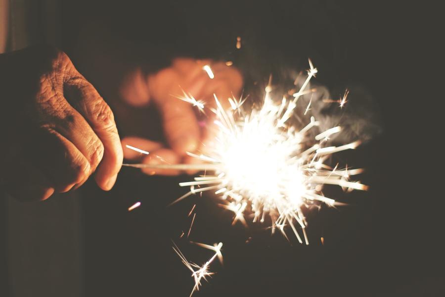 Sparkler New Year's Eve Party