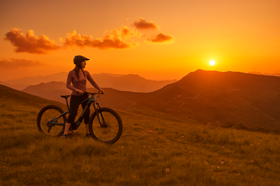 bike sunset
