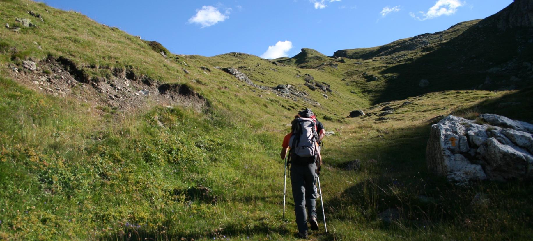 Salita verso il Colle Vascoccia.