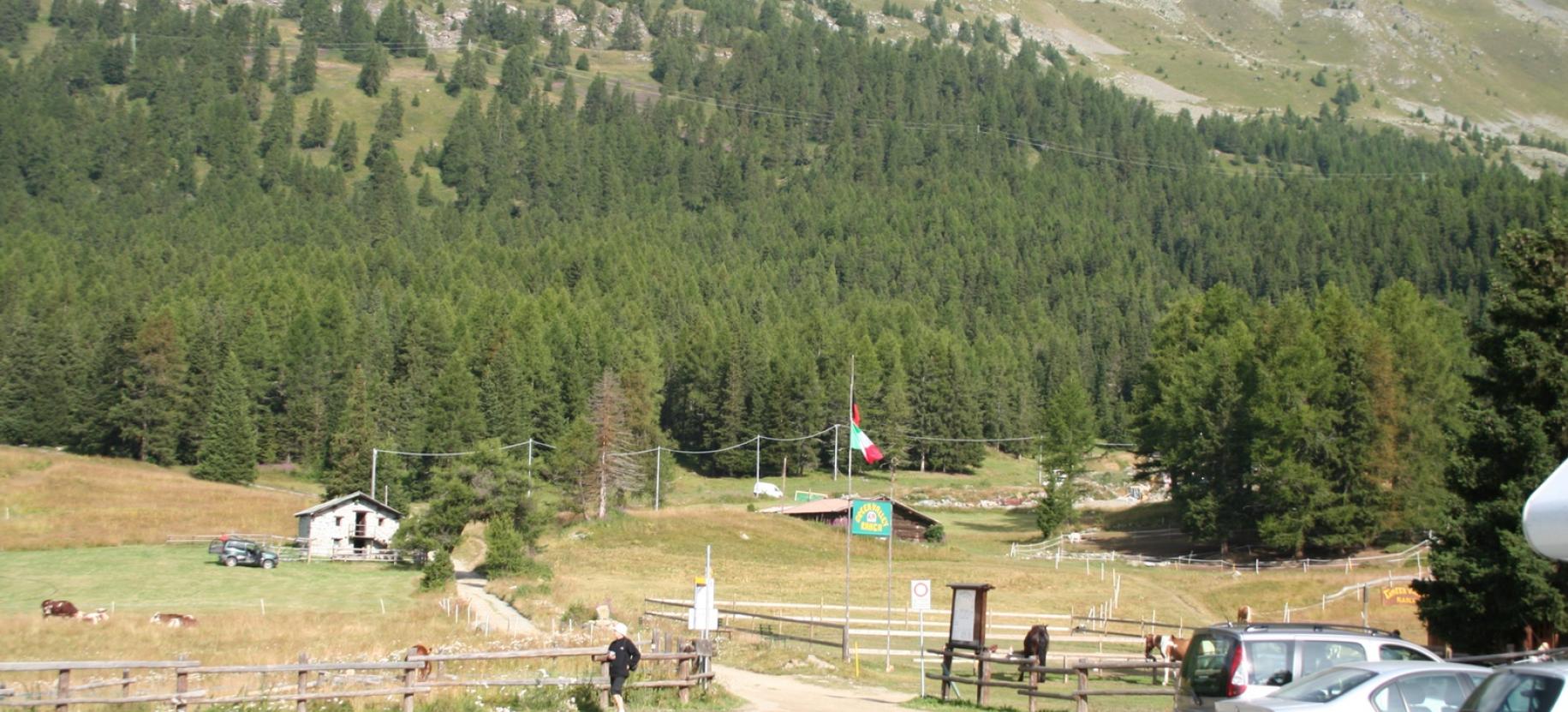 Il punto di partenza dell’itinerario, a Barmasc.