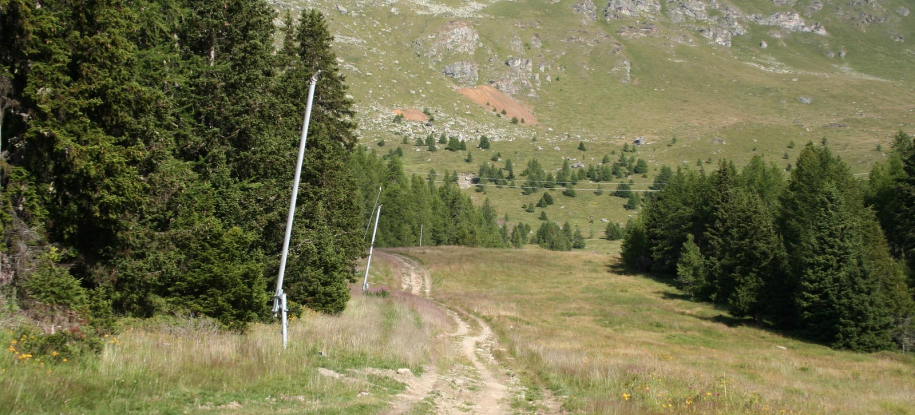 Salita lungo la pista.