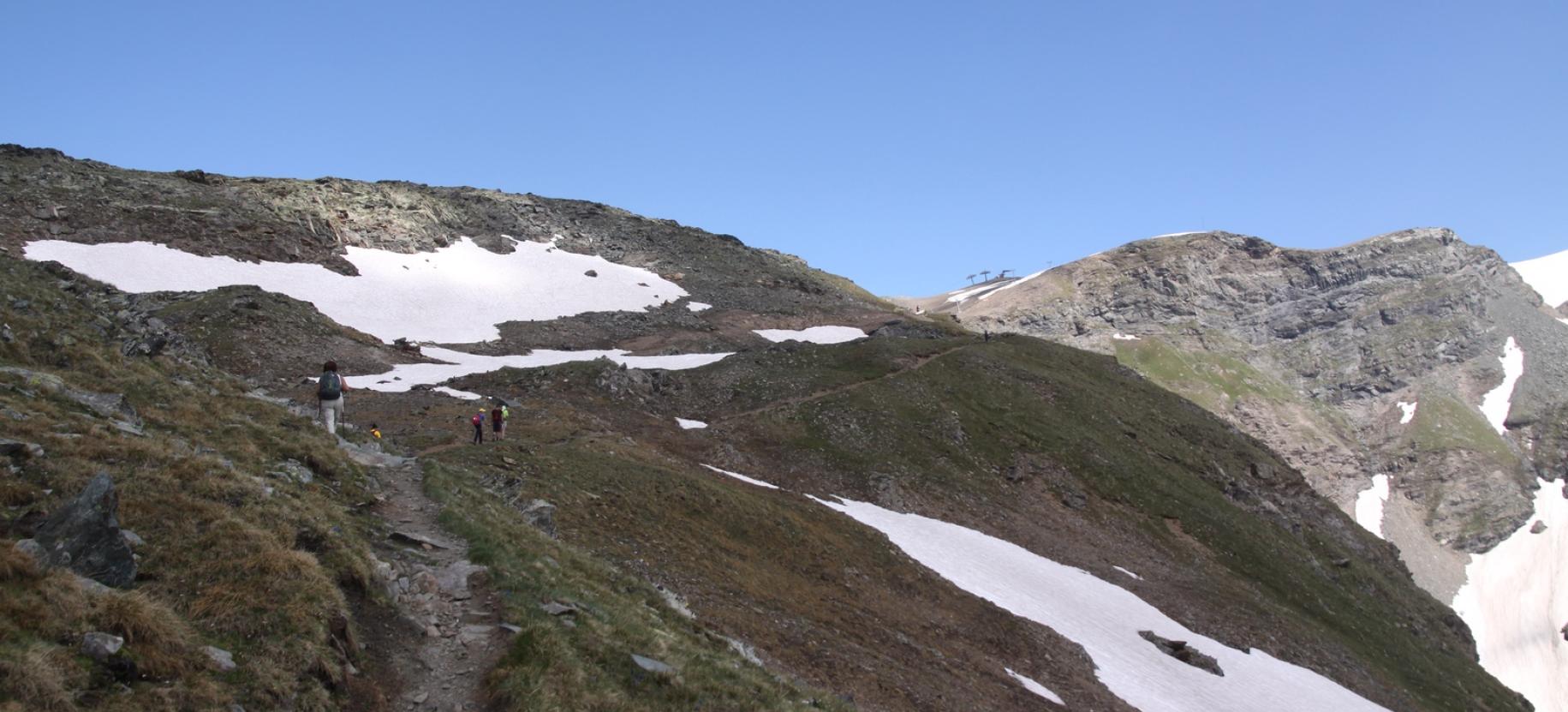 Ultimo traverso prima del Colle Superiore.