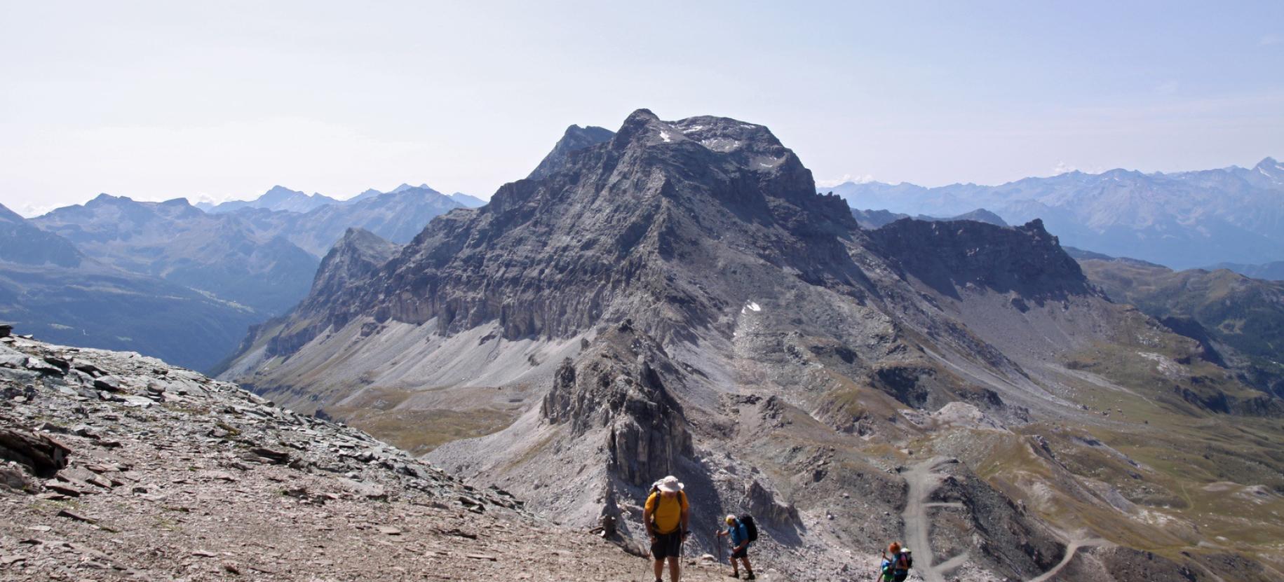 Ultima parte di salita con il gruppo Tournalin – Roisettaz sullo sfondo.