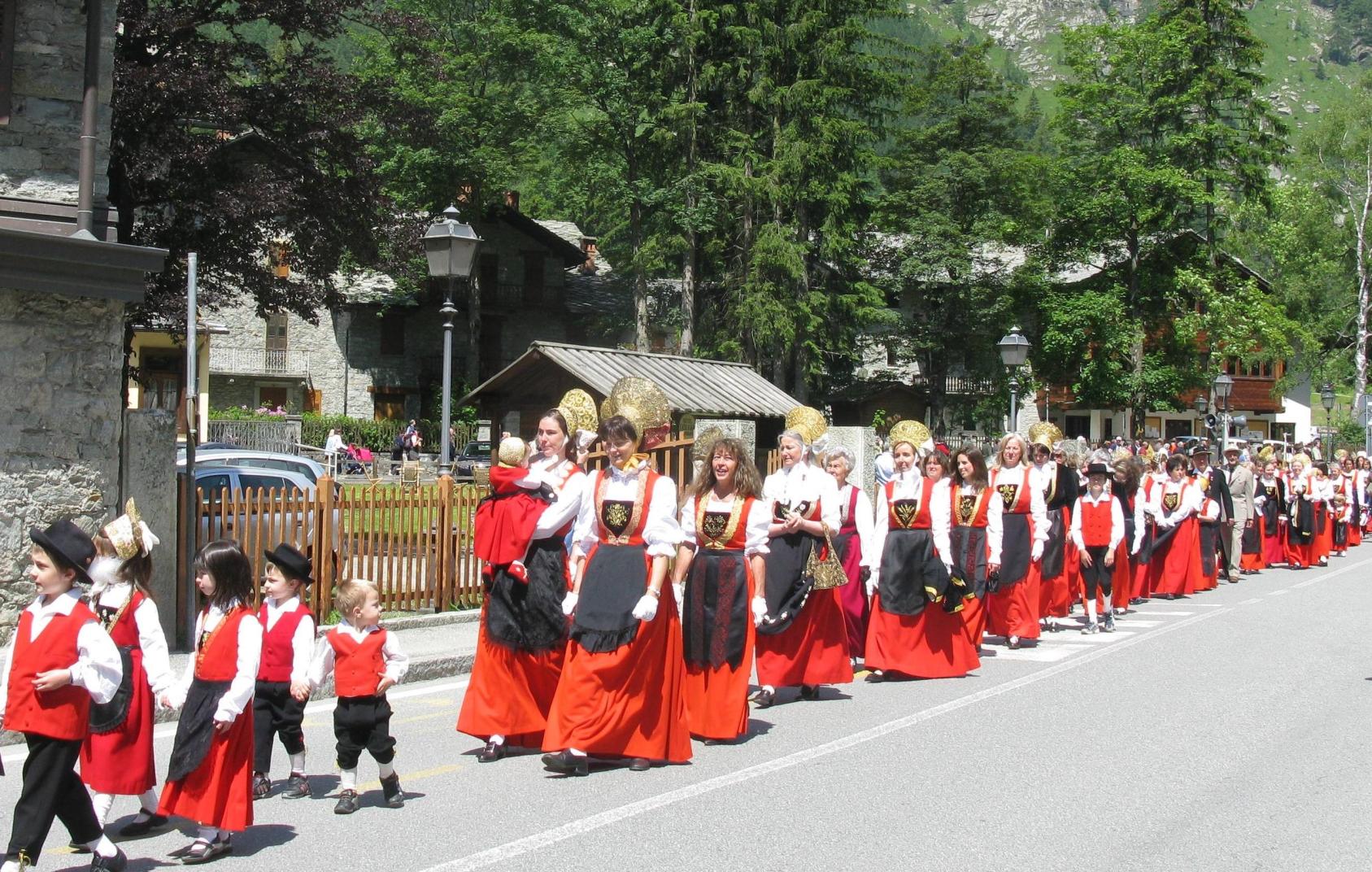 The traditional dress of Gressoney