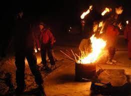 Retraite aux flambeaux en ski de fond