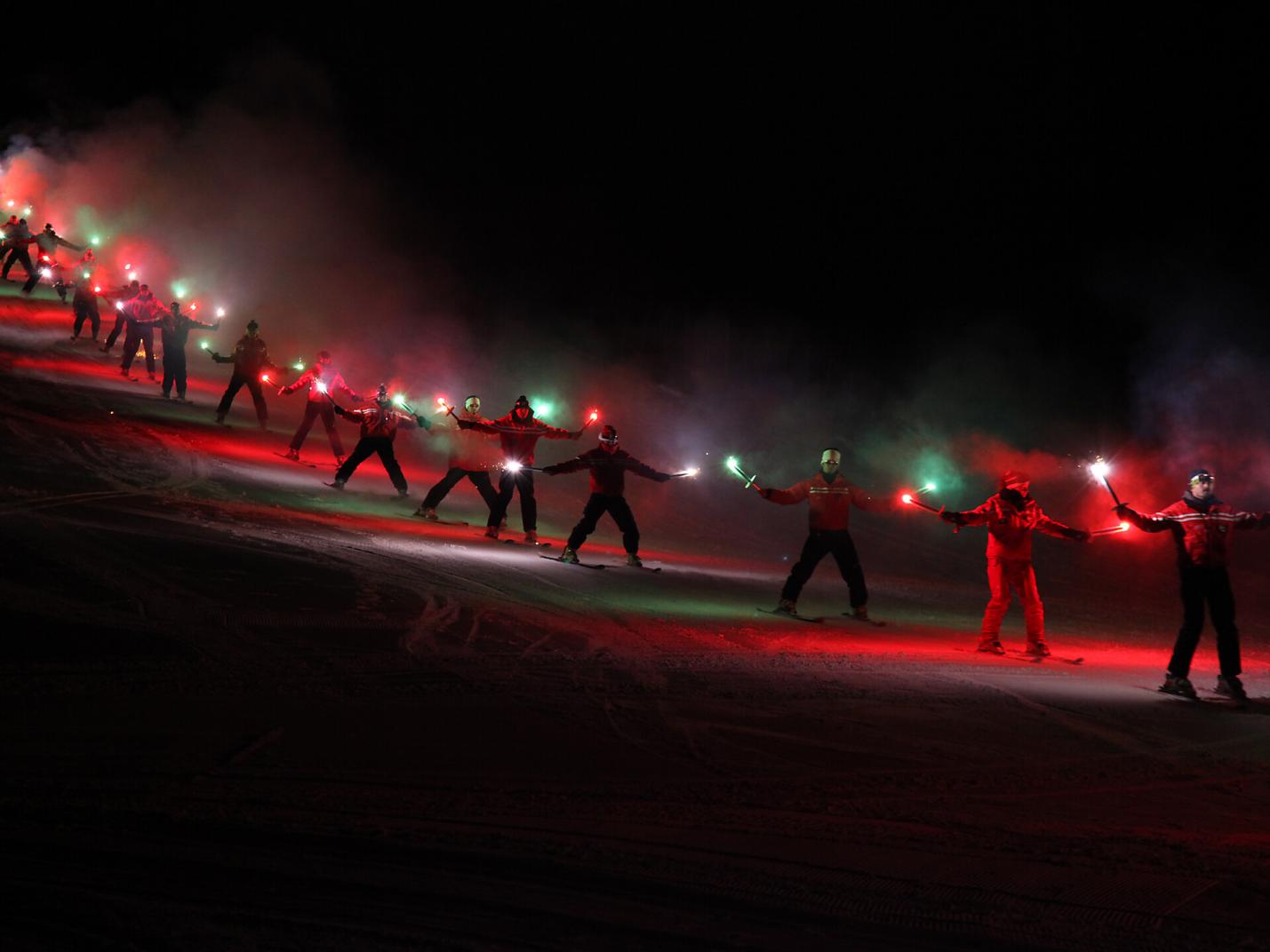Descente aux flambeaux sur les pentes de Champoluc