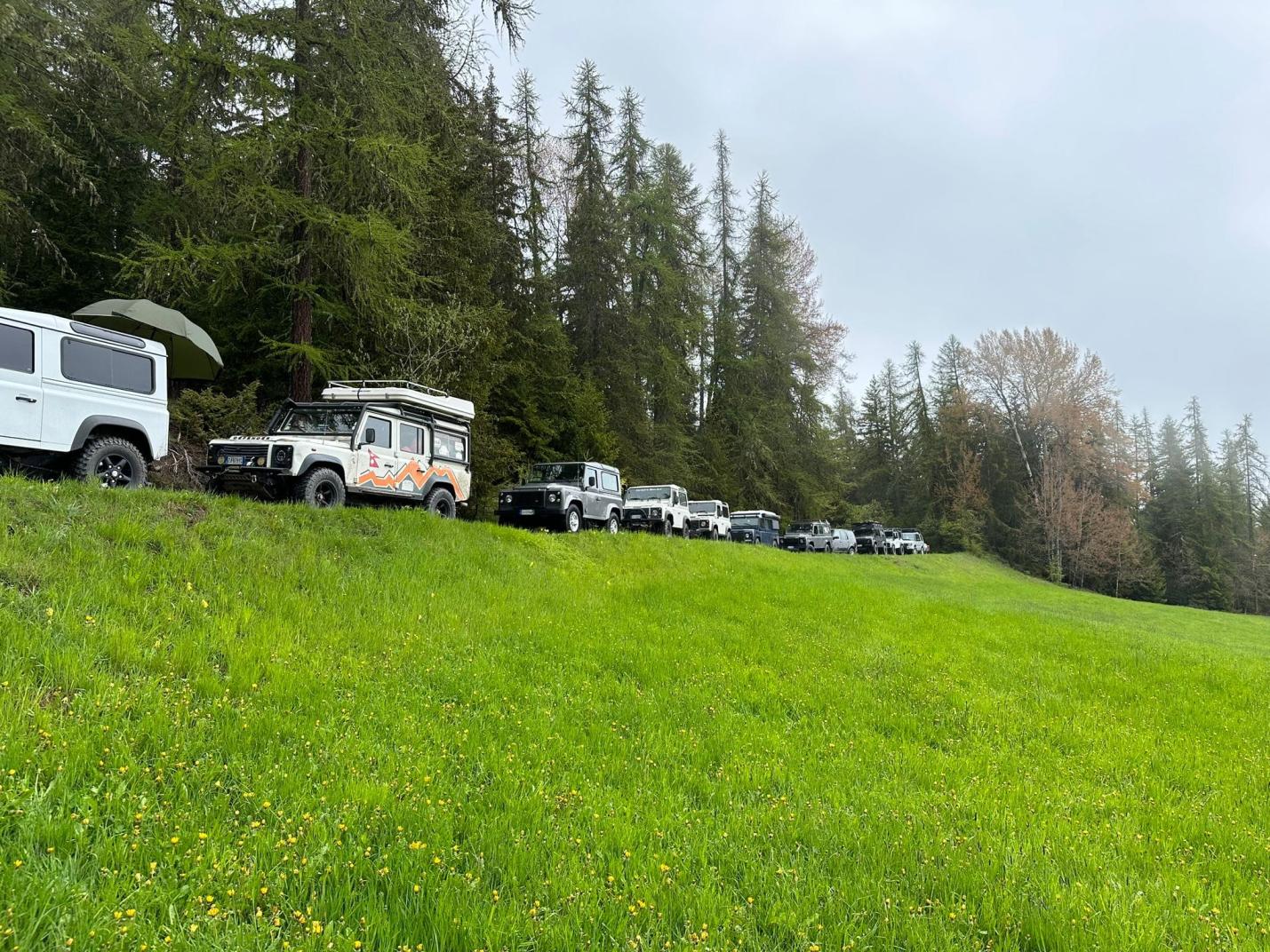 Land Rover meeting at the foot of Monte Rosa