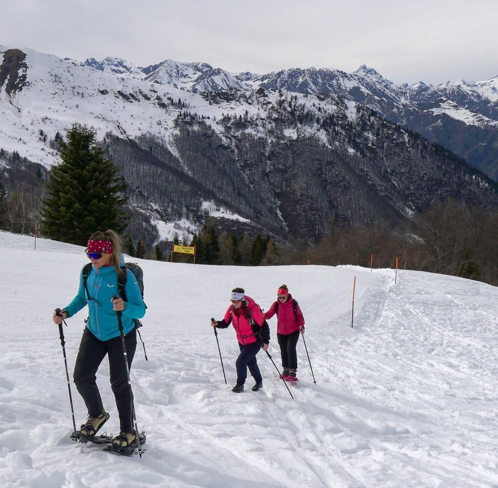 ciaspole alpe di mera percorso verde