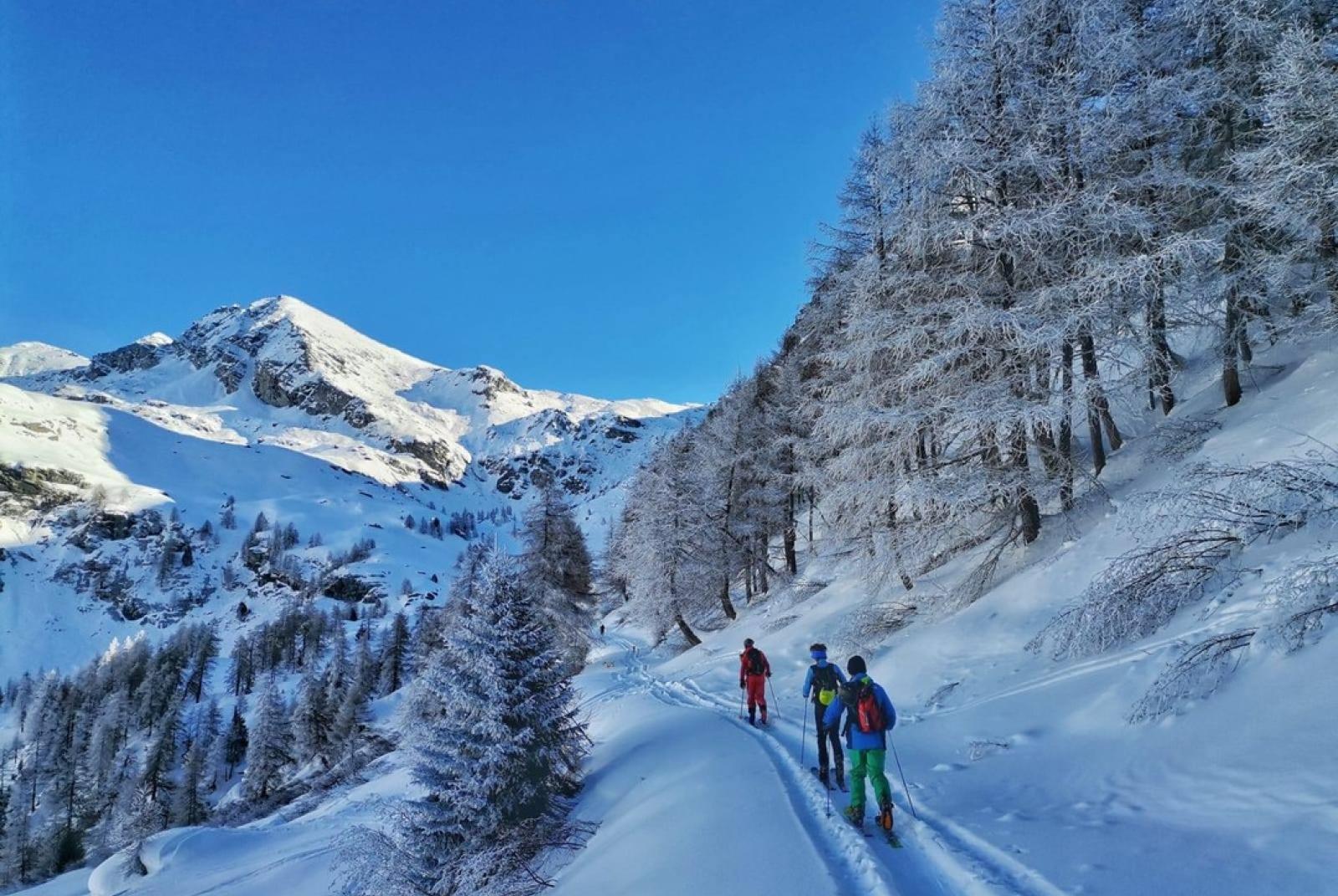 Ski mountaineering in brusson
