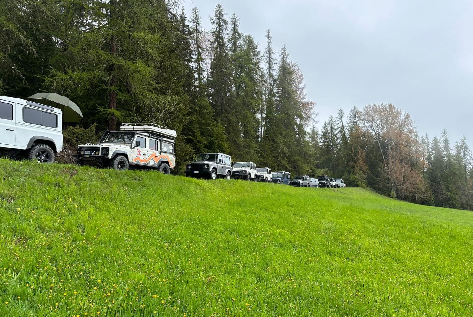 Land Rover meeting at the foot of Monte Rosa