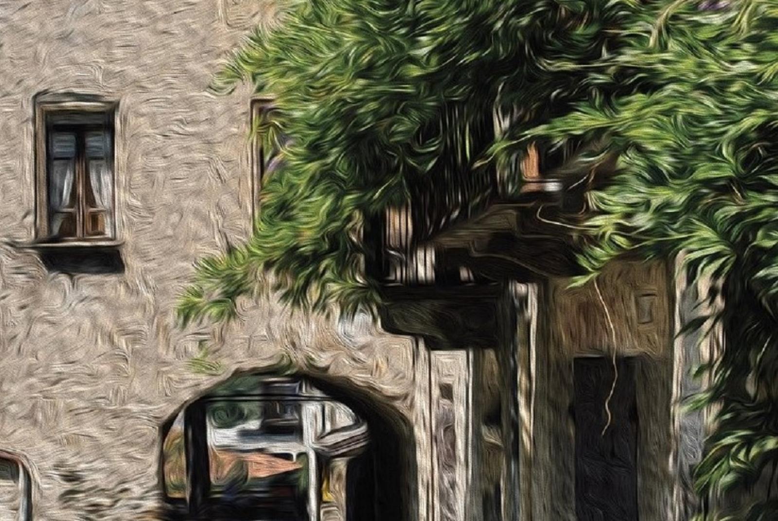 Peinture bourg de Bard Finestre a Bard - Estemporanea dei giovani talenti