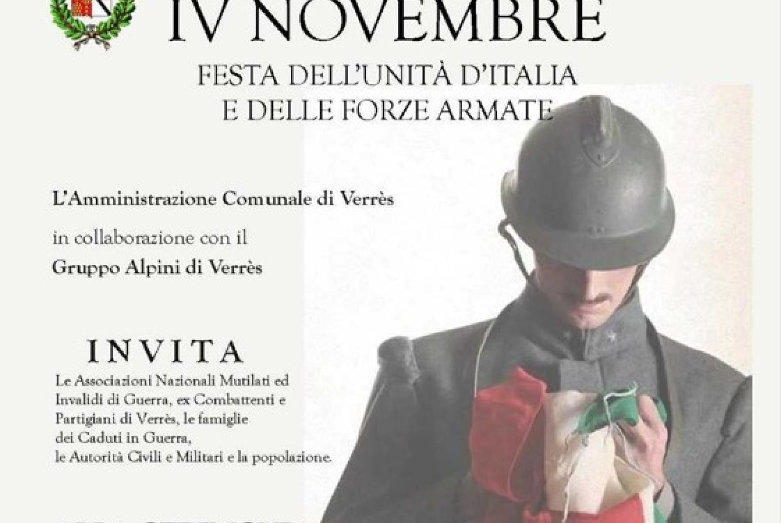 Celebrazione del IV Novembre Celebrazione del IV Novembre - Festa dell'Unità d'Italia e delle Forze Armate