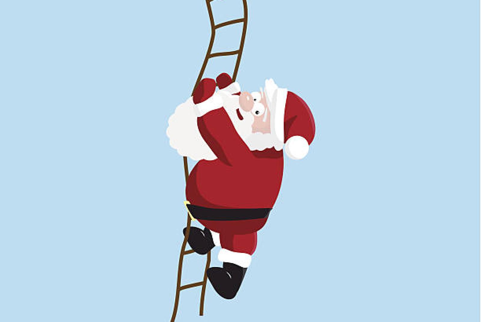 Babbo Natale Babbo Natale arrampica a Gaby